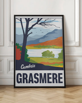 Grasmere Lake District Travel Print Poster