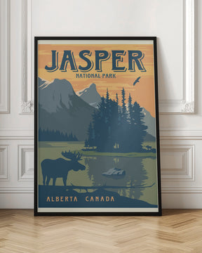 Jasper National Park Travel Print Poster