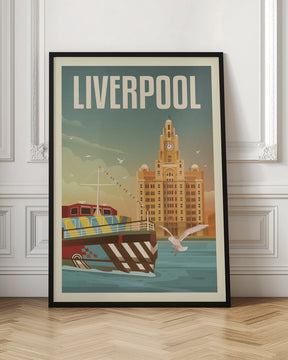 Liverpool Liver Building Travel Print Poster