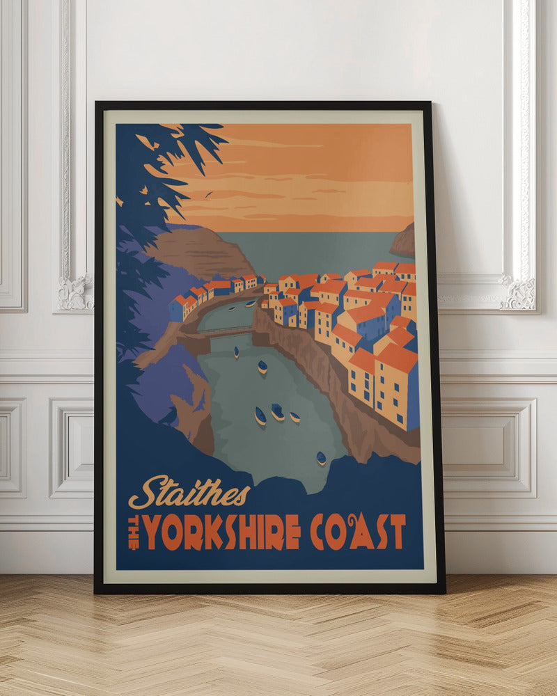 Staithes Yorkshire Travel Print Poster