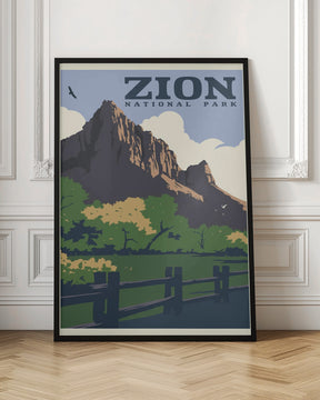 Zion National Park Travel Print Poster