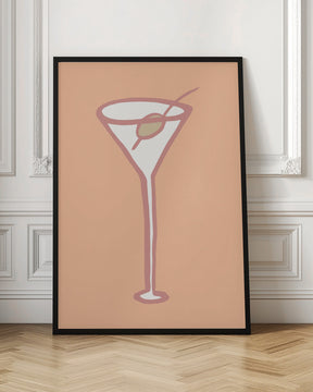 Olive In Glass Peach Fuzz Poster Poster