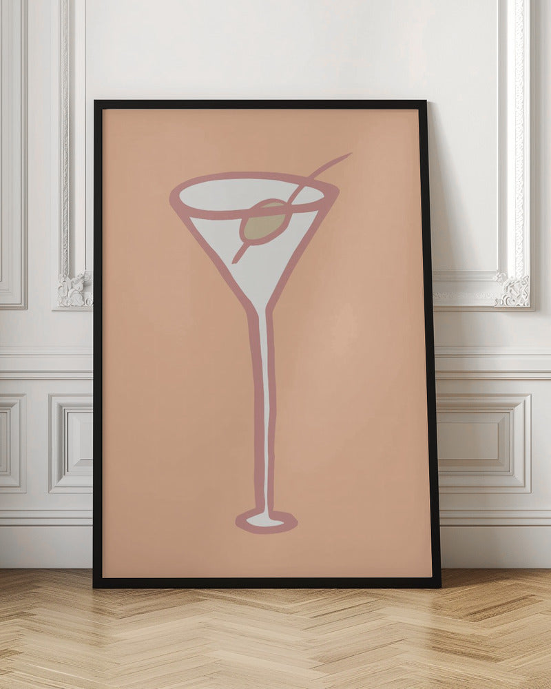 Olive In Glass Peach Fuzz Poster Poster