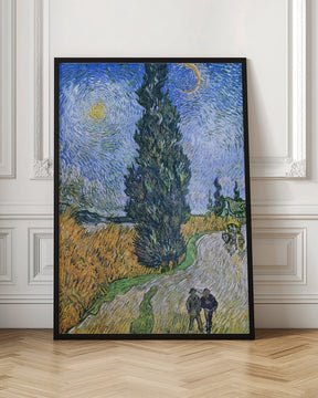 Vincent Van Gogh's Road With Cypress and Star 1890 Poster