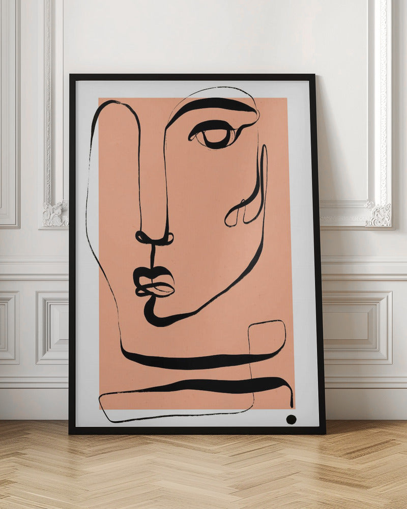 Le Visage (Peach) Poster