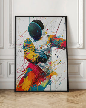 Fencing sport art #fencing #sport Poster