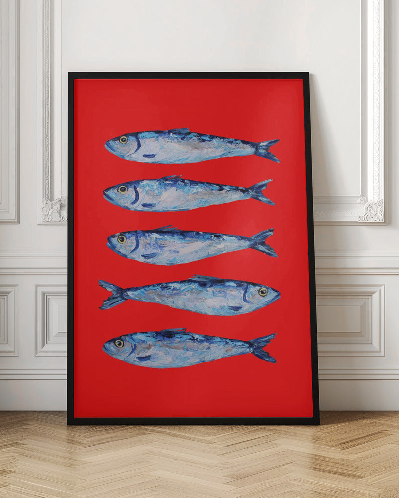 Sardines Berry Red Poster