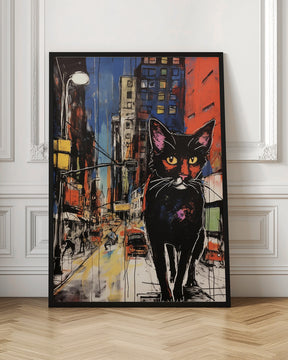 Down Town Cat Poster