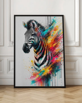 Colorful Zebra Poster