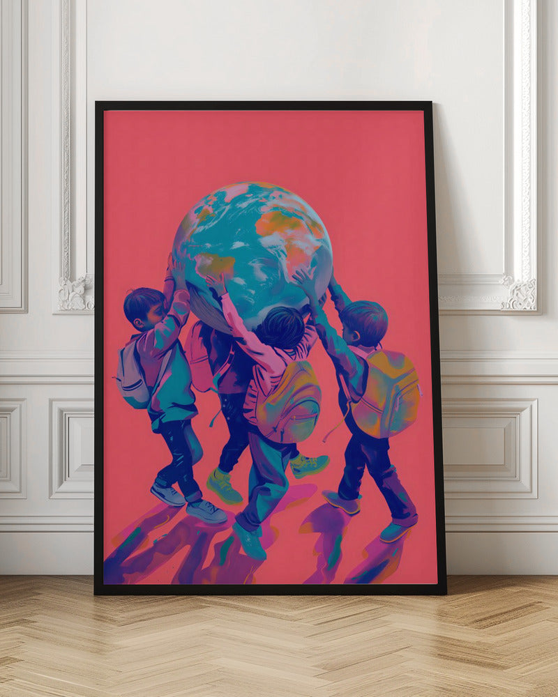 Children Carrying the World Poster