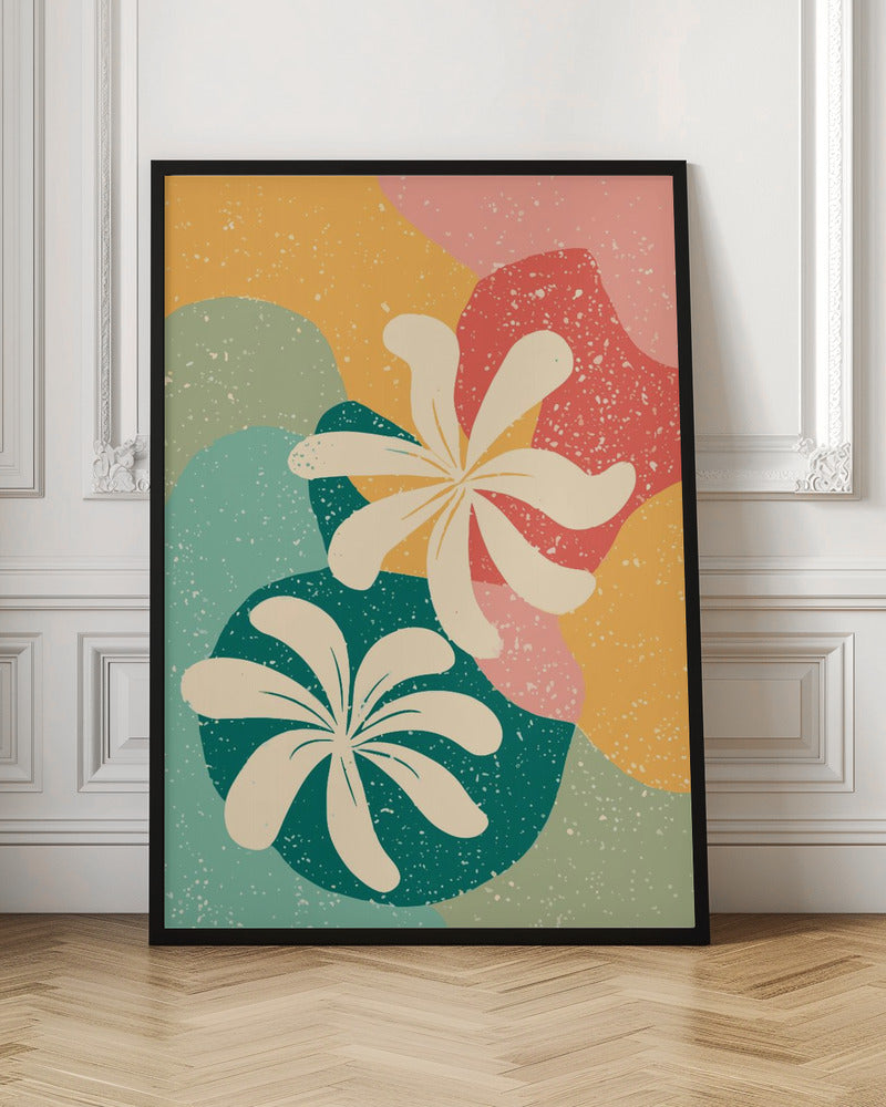 Abstract Flowers Poster