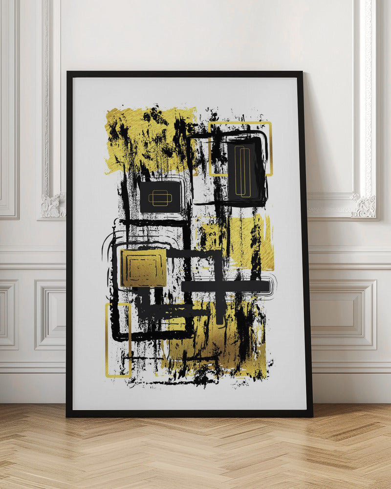 ABSTRACT ART Construction Plan Poster
