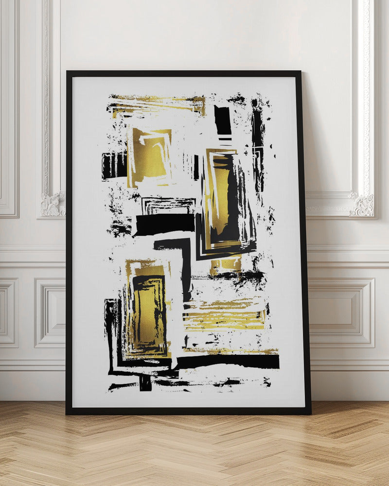 ABSTRACT ART Edgy Structures Poster
