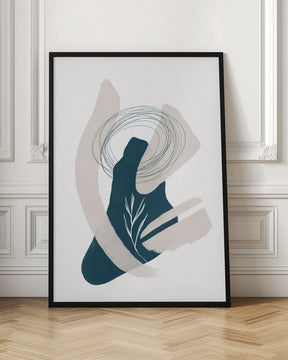 Abstract inky shapes no. 1 - Landscape in transition Poster