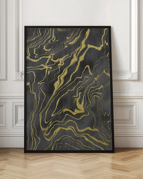 Golden Flows No. 9 Poster