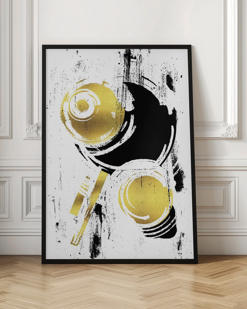 ABSTRACT ART Flying spheres Poster