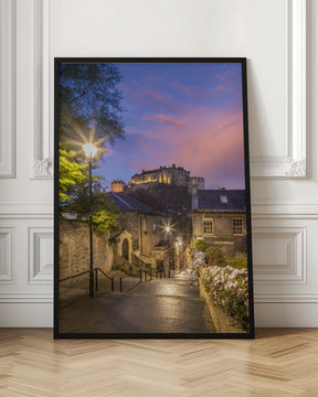 Charming Edinburgh Castle Sunset Poster