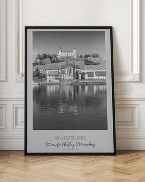 In focus: WUERZBURG Main Riverside and Fortress Marienberg Poster