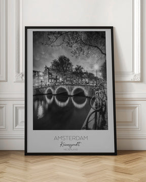 In focus: AMSTERDAM Idyllic nightscape from Keizersgracht Poster