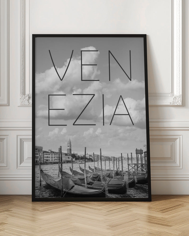 VENICE Grand Canal and St Mark&#039;s Campanile | Text &amp; Skyline Poster