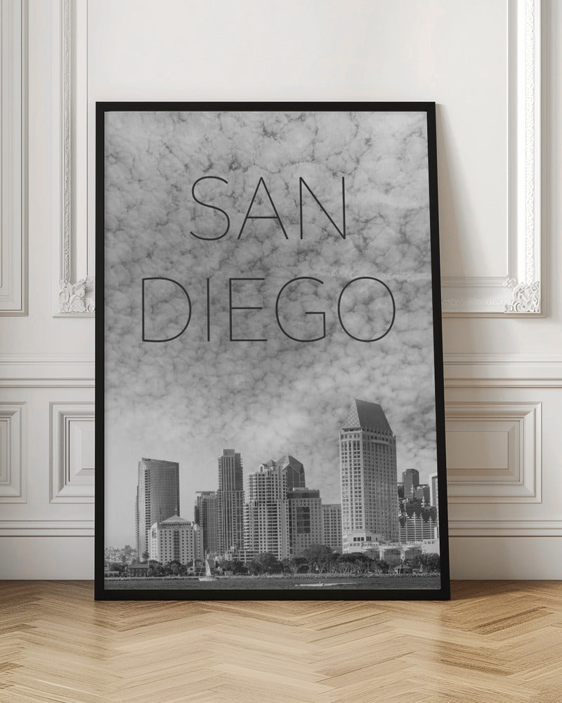 SAN DIEGO Skyline | Text Poster