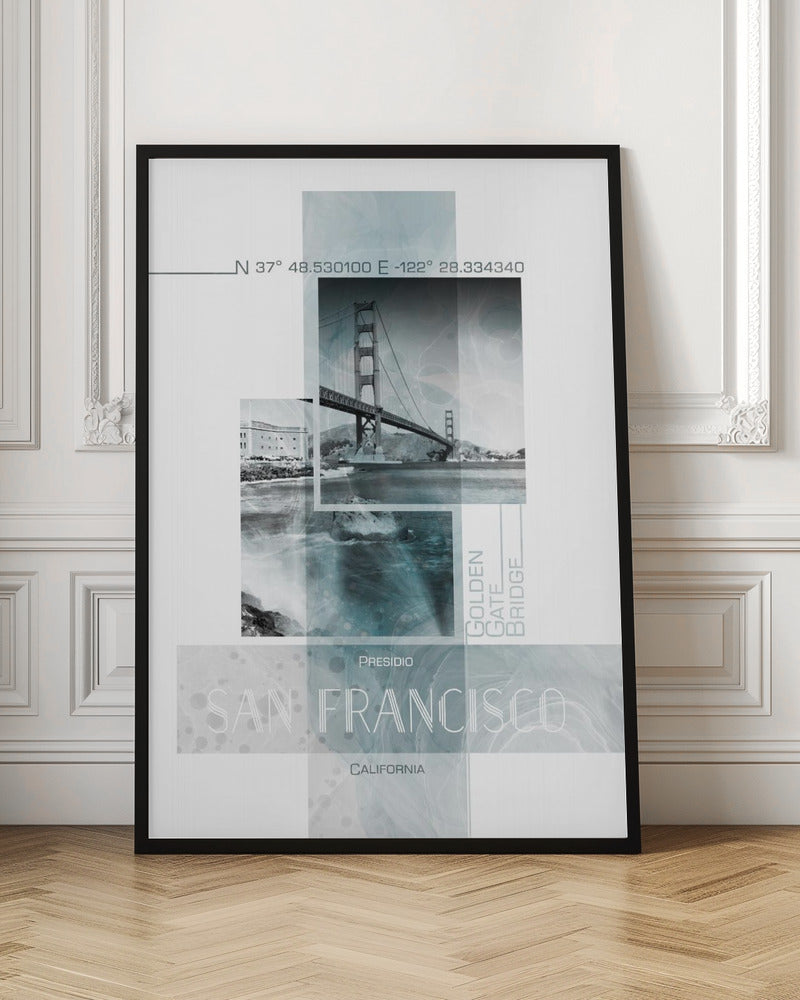 Poster Art SAN FRANCISCO Presidio | turquoise marble Poster