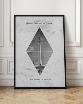 Coordinates BERLIN Television Tower Poster