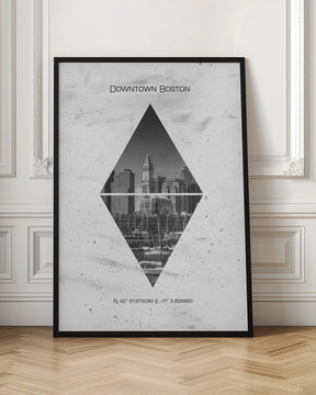 Coordinates BOSTON Downtown Poster