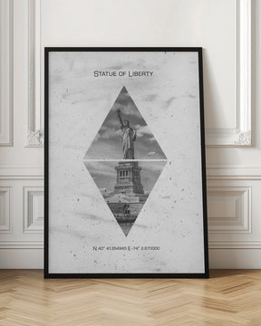 Coordinates NEW YORK CITY Statue of Liberty Poster