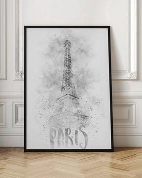 Monochrome Art PARIS Eiffel Tower | watercolor Poster