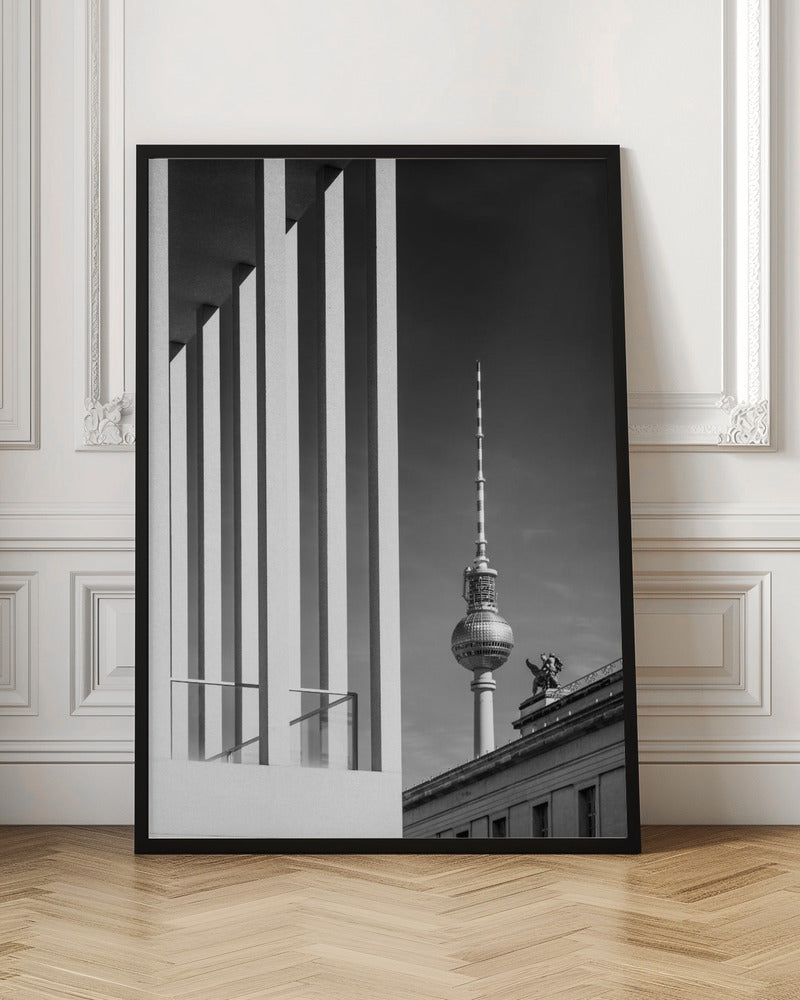 BERLIN MONOCHROME Television Tower &amp; Museum Island Poster