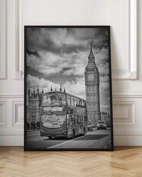 LONDON Houses of Parliament and traffic Poster