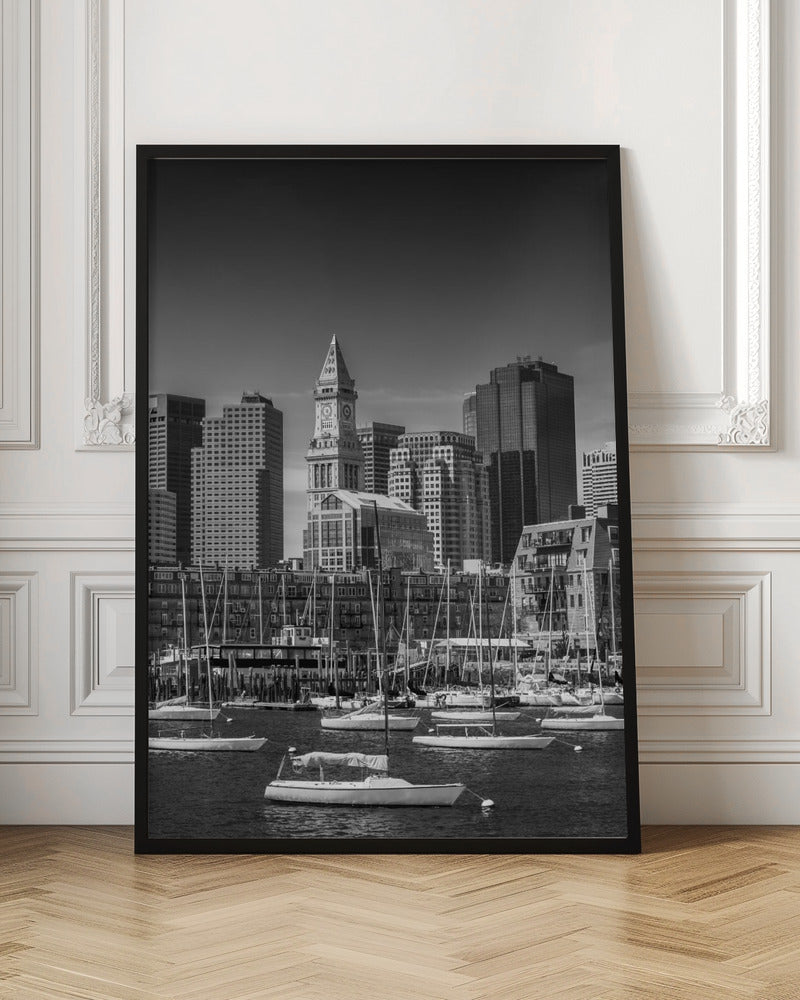 BOSTON Skyline North End &amp; Financial District Poster