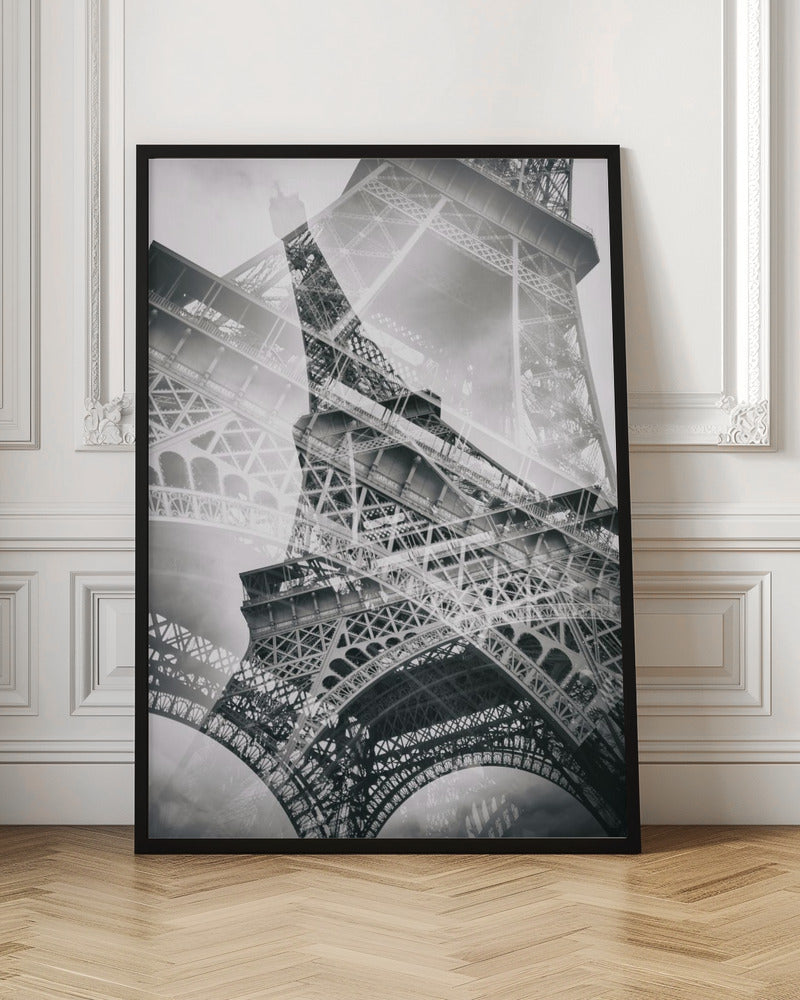 Eiffel Tower Double Exposure Poster