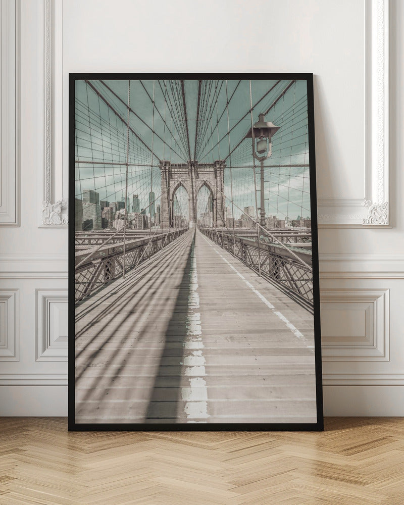 NEW YORK CITY Brooklyn Bridge | urban vintage style Poster