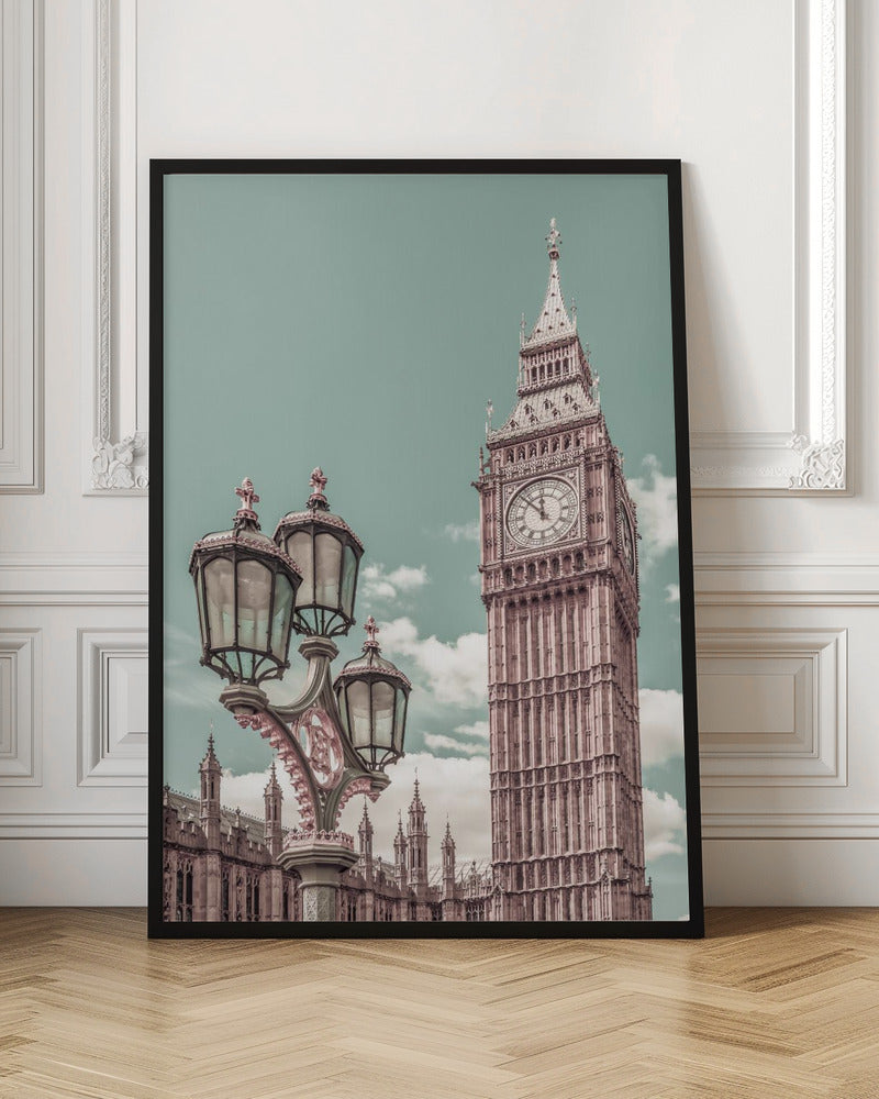 LONDON Elizabeth Tower | urban vintage style Poster