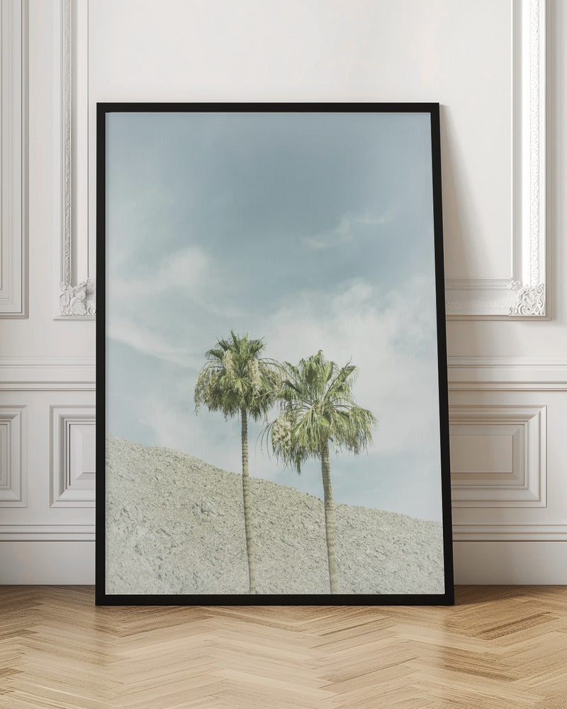Vintage Palm Trees in the desert Poster