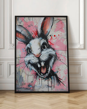 Creepy laughing bunny Poster