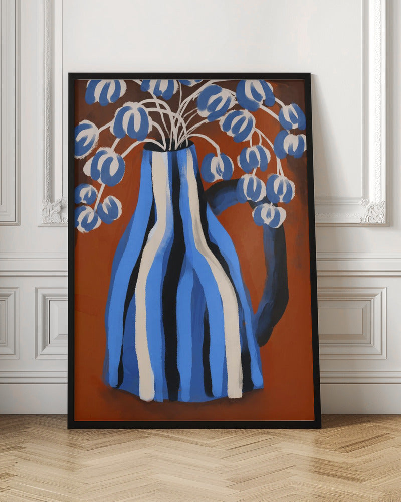 Striped Vase Poster