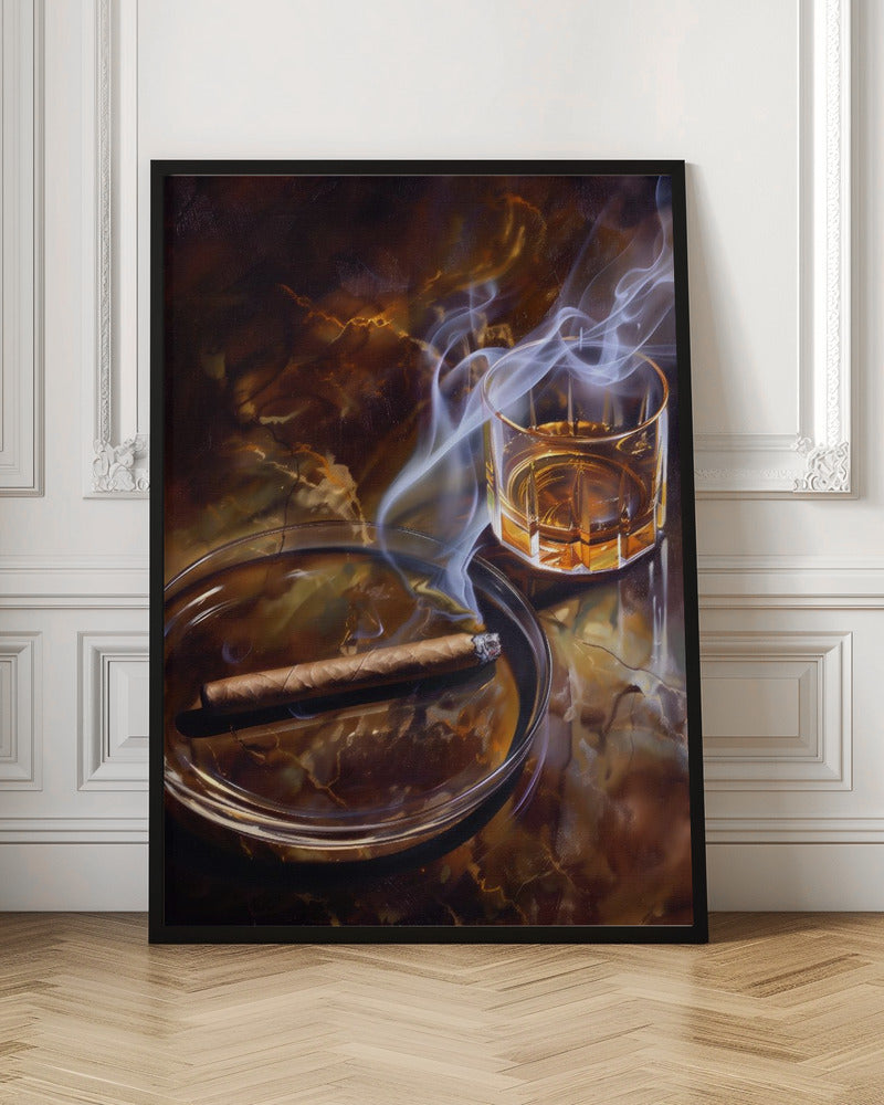 Whiskey and cigar Poster