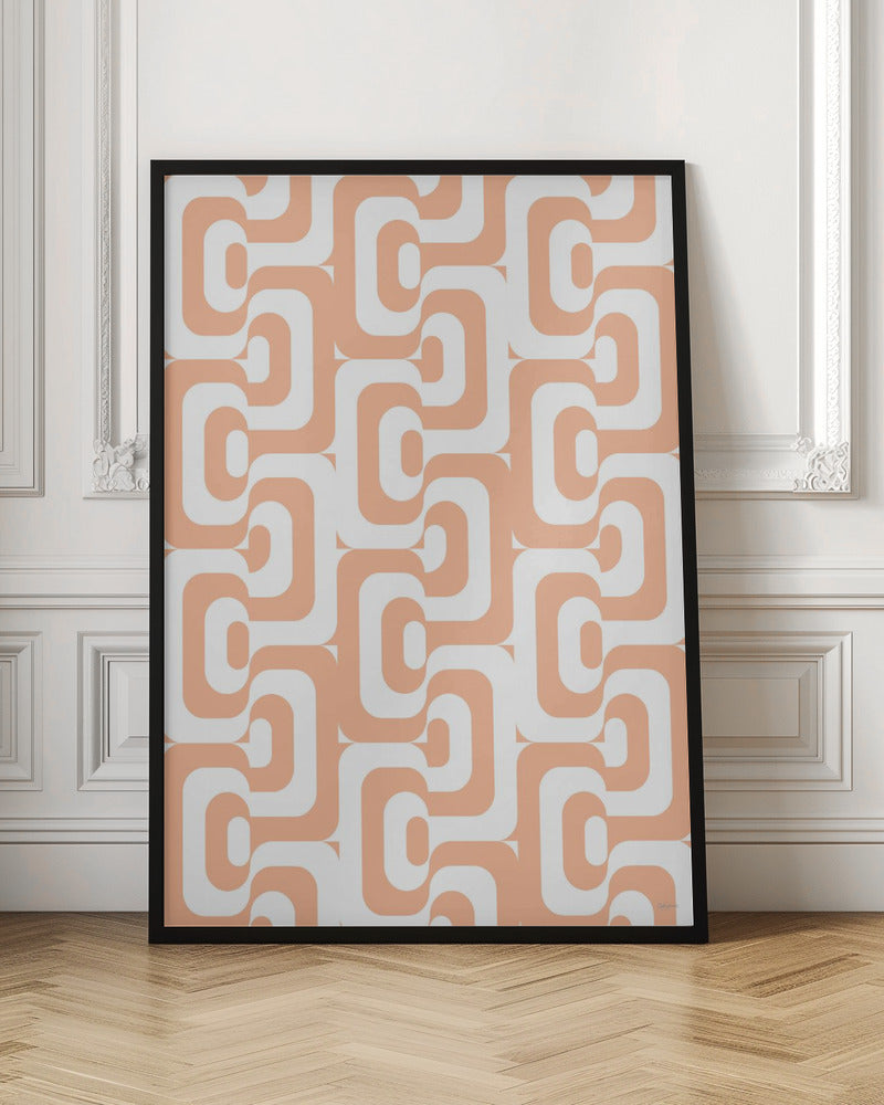 Retro Pattern Peach Fuzz Poster