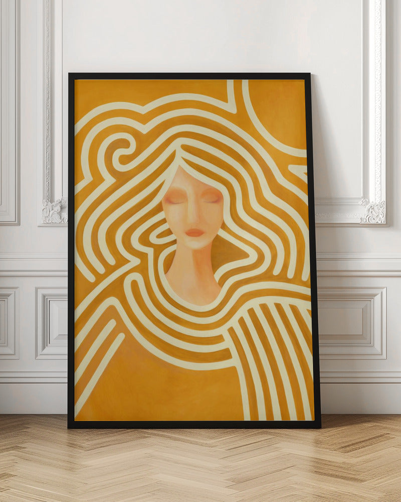 Berit in ochre Poster