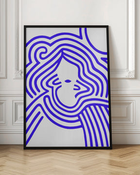 Berit in cobalt blue Poster