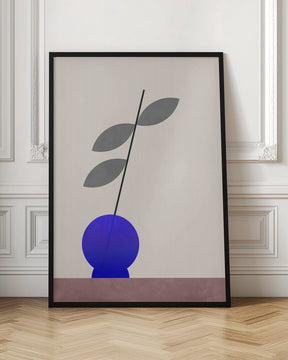 Blue round vase Poster