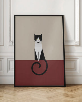 Coco as a geometric cat Poster