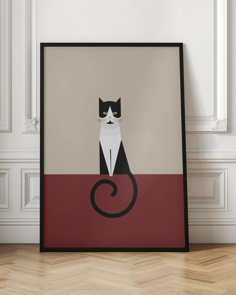 Coco as a geometric cat Poster