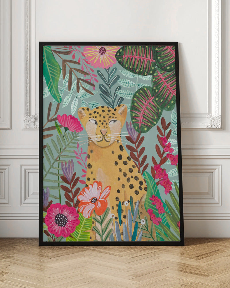 Leopard in the Jungle Poster