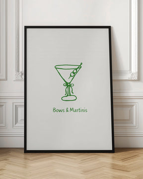 Green Bows and Martinis Poster