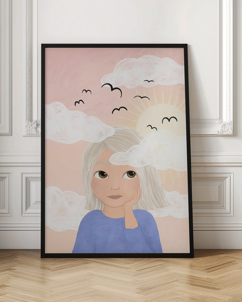 She´s got her head among the clouds Poster