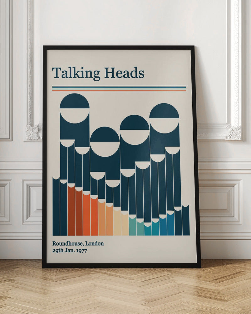 Talking Heads Retro Gig Poster Poster